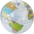 Strandbal wereld "globe" (25 cm opgeblazen) transparant