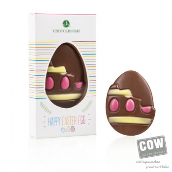 Afbeelding van relatiegeschenk:Easter Goodies - 1 chocolade ei figuurtje Chocolade paasfiguurtje