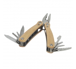 Anderson middelgrote houten multitool met 12 functies bedrukken