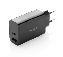 Philips 30W snellader met dual output en PD bedrukken