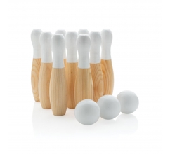 Houten skittles set bedrukken