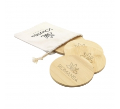 Bamboo Coaster Set onderzetters bedrukken