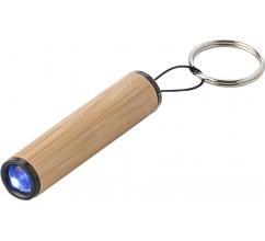 Bamboe mini-zaklamp met sleutelhanger Ilse bedrukken