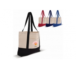 Strandtas katoenen canvas OEKO-TEX® 280g/m² 42x10x30cm bedrukken