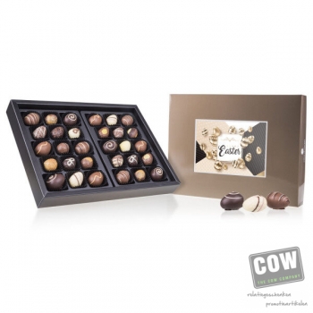 Afbeelding van relatiegeschenk:Easter ChocoPostcard Maxi - Chocolade paaseitjes Chocolade paaseitjes met wenskaart