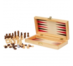 Mugo 3-in-1 houten spellenset bedrukken