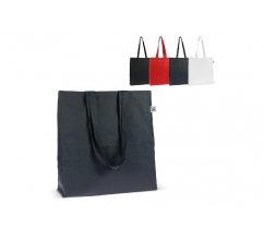 Fairtrade katoenen tas gekleurd lang 140g/m² 38x10x42cm bedrukken